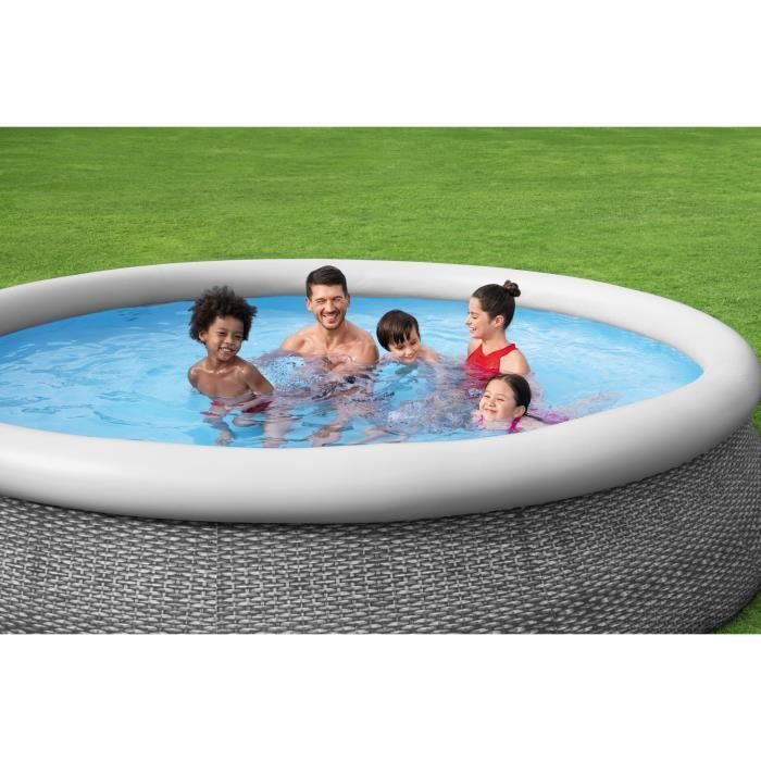 BESTWAY Piscine hors sol Fast Set - Ronde - 366 x 76 cm- Pompe et cartouche de filtration - Photo n°4