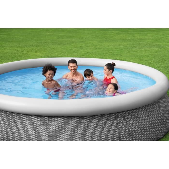 BESTWAY Piscine hors sol Fast Set - Ronde - 366 x 76 cm- Pompe et cartouche de filtration - Photo n°5