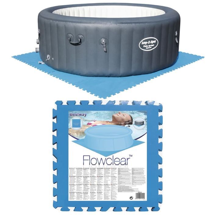 Bestway Protecteurs de sols de piscine 8 pcs bleu 58220 - Photo n°1