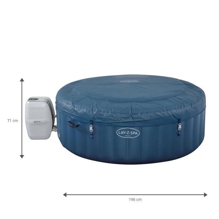 BESTWAY Spa Gonflable Lay-Z-Spa Milán - Pour 4-6 personnes - Rond - 196x71 cm - Photo n°2