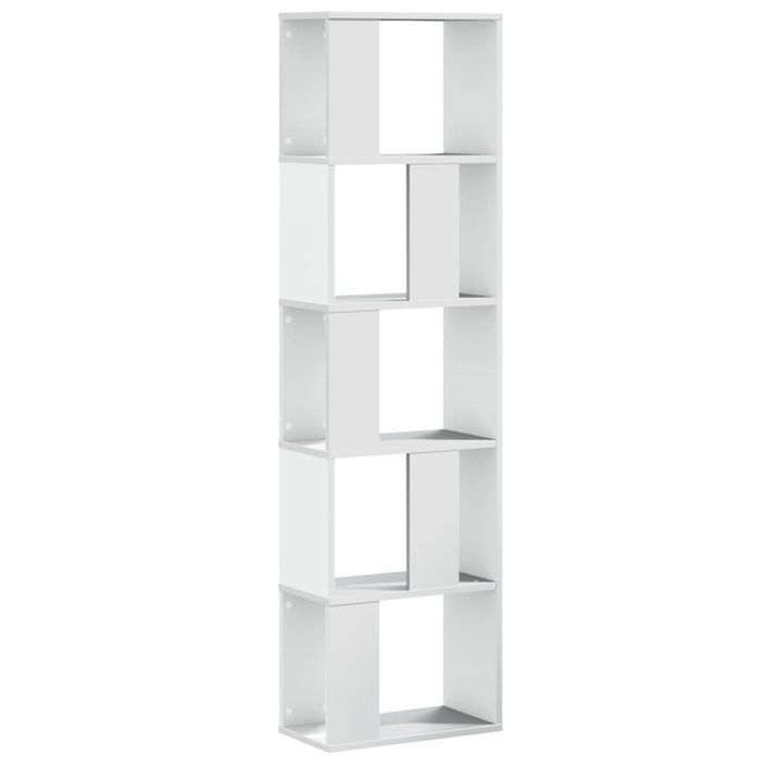 Bibliothèque 5 niveaux blanc 45x23,5x162,5 cm bois d'ingénierie - Photo n°2