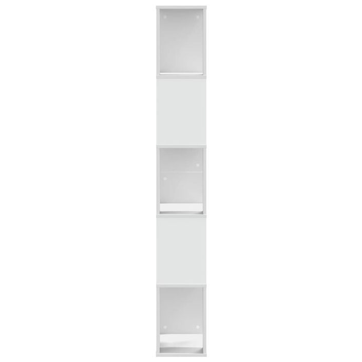 Bibliothèque 5 niveaux blanc 45x23,5x162,5 cm bois d'ingénierie - Photo n°4