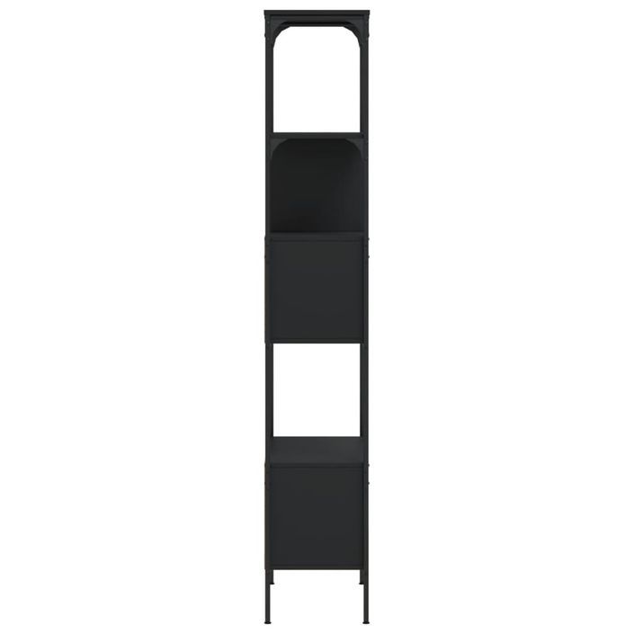 Bibliothèque 5 niveaux noir 76x33x188,5 cm bois d'ingénierie - Photo n°6