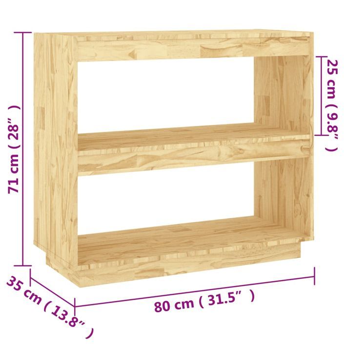 Bibliothèque 80x35x71 cm bois de pin massif - Photo n°8