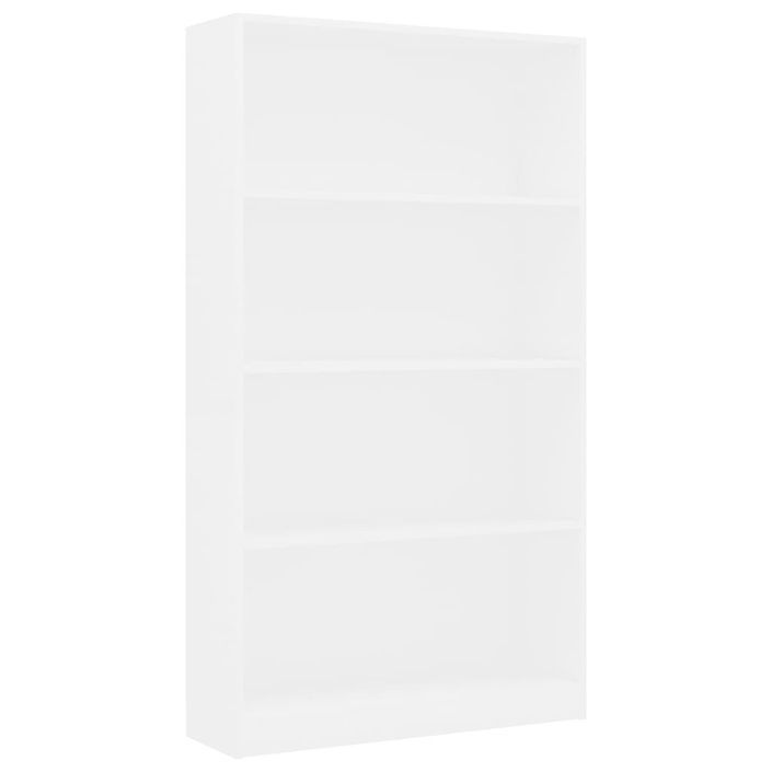 Bibliothèque à 4 niveaux Blanc 80x24x142 cm - Photo n°3