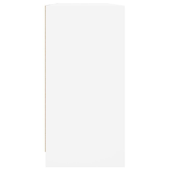 Bibliothèque avec portes blanc 204x37x75 cm bois d'ingénierie - Photo n°7