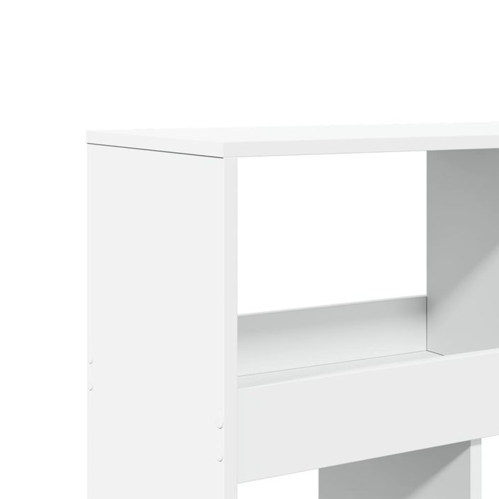 Bibliothèque blanc 100x33x125,5 cm bois d'ingénierie - Photo n°7