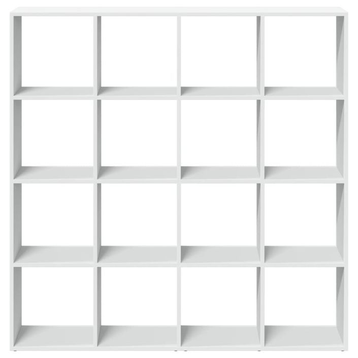 Bibliothèque blanc 137,5x29x137,5 cm bois d'ingénierie - Photo n°5