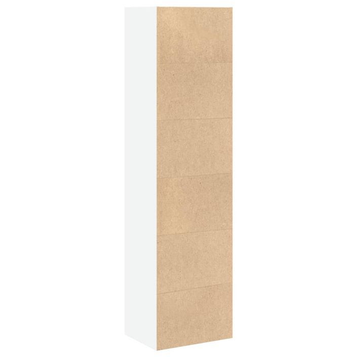 Bibliothèque blanc 40x30x152 cm bois d'ingénierie - Photo n°6