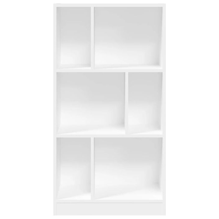 Bibliothèque blanc 57x28,5x107,5 cm bois d'ingénierie - Photo n°4