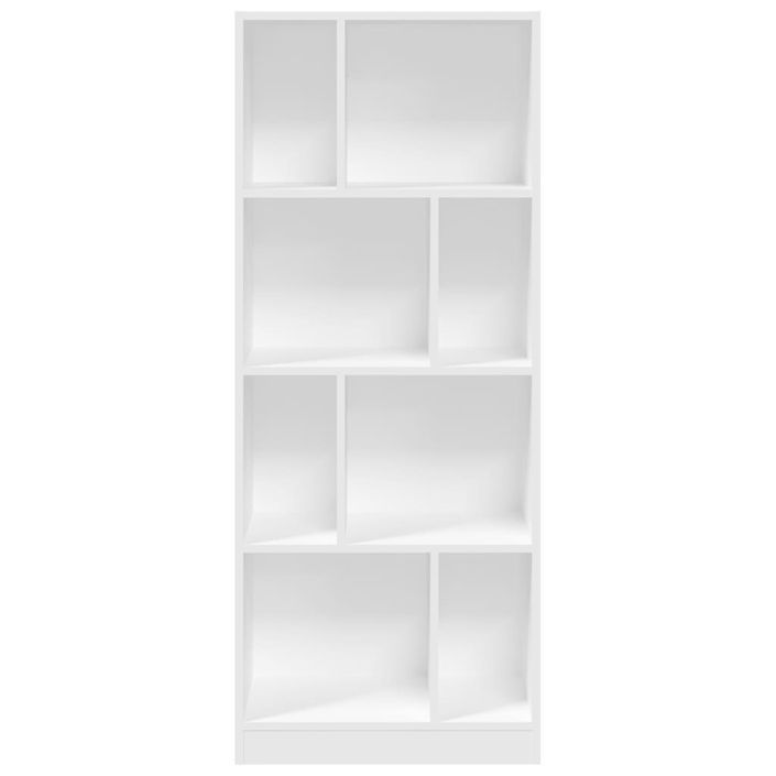 Bibliothèque blanc 57x28,5x141 cm bois d'ingénierie - Photo n°4