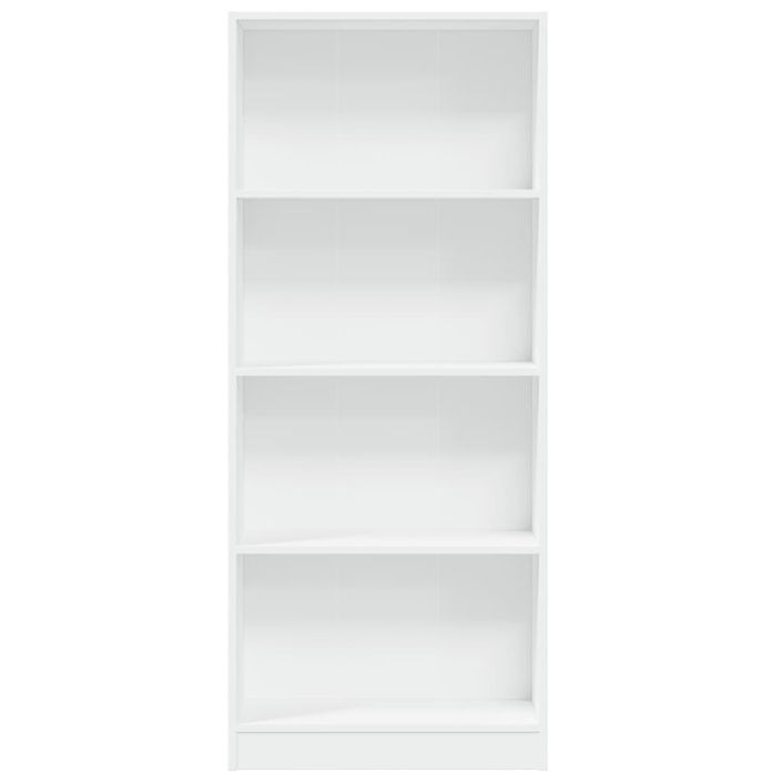 Bibliothèque blanc 60x24x143 cm bois d'ingénierie - Photo n°4