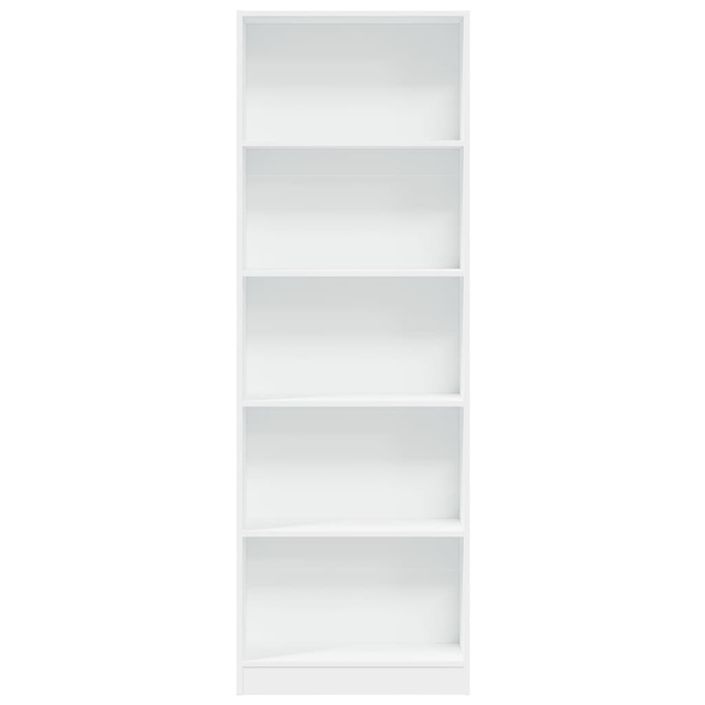 Bibliothèque blanc 60x24x176 cm bois d'ingénierie - Photo n°4