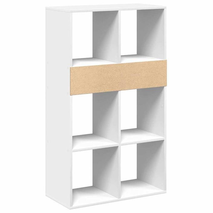 Bibliothèque blanc 66x31x112 cm bois d'ingénierie - Photo n°6