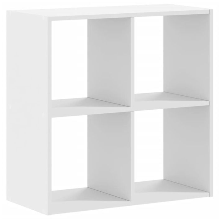 Bibliothèque blanc 68,5x32x68,5 cm bois d'ingénierie - Photo n°6