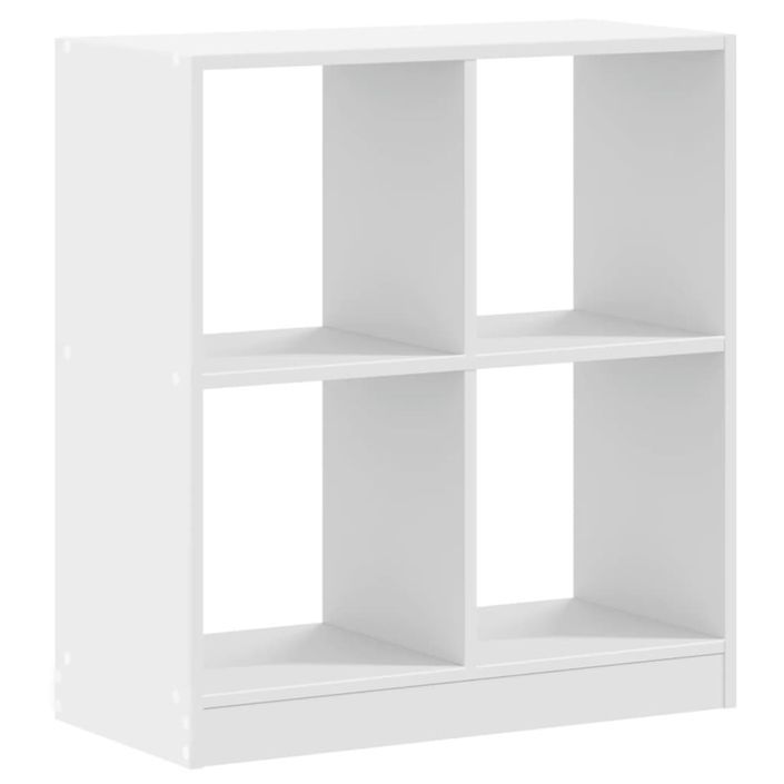 Bibliothèque blanc 68,5x32x75 cm bois d'ingénierie - Photo n°6