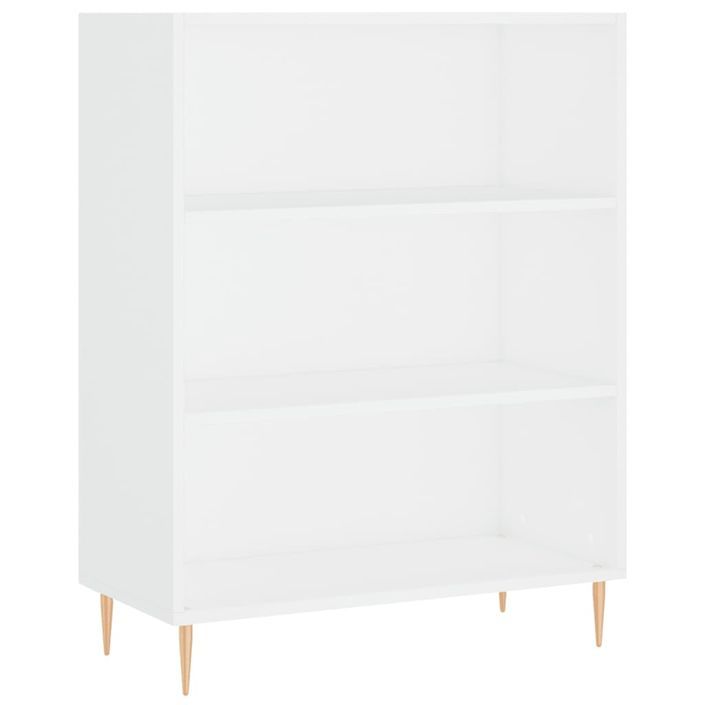 Bibliothèque blanc 69,5x32,5x90 cm bois d'ingénierie - Photo n°1