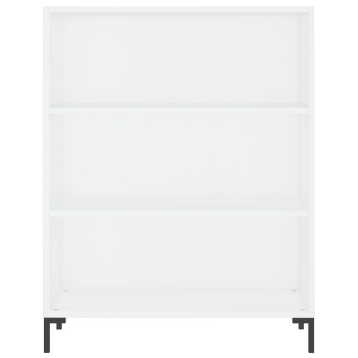 Bibliothèque blanc 69,5x32,5x90 cm bois d'ingénierie - Photo n°4