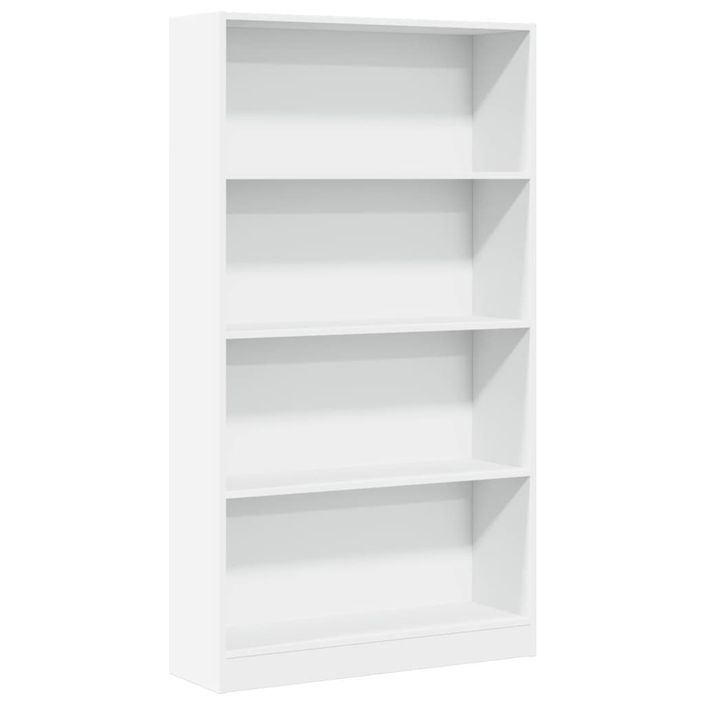 Bibliothèque blanc 80x24x143 cm bois d'ingénierie - Photo n°2