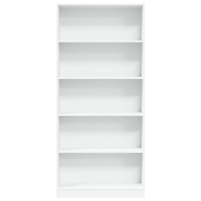 Bibliothèque blanc 80x24x176 cm bois d'ingénierie - Photo n°4