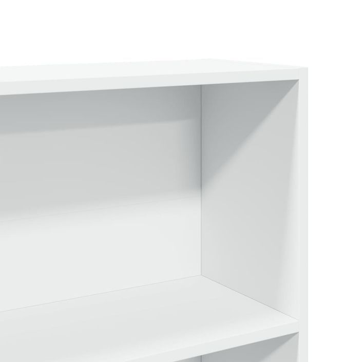 Bibliothèque blanc 80x24x176 cm bois d'ingénierie - Photo n°7