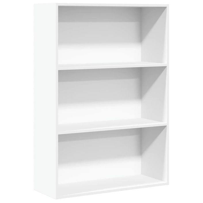 Bibliothèque blanc 80x30x114 cm bois d'ingénierie - Photo n°2