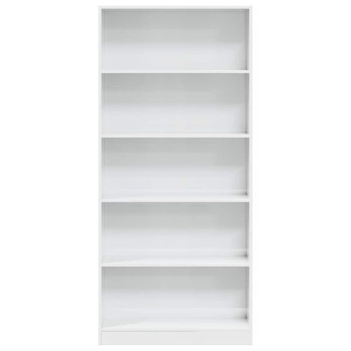 Bibliothèque blanc brillant 80x24x176 cm bois d'ingénierie - Photo n°4