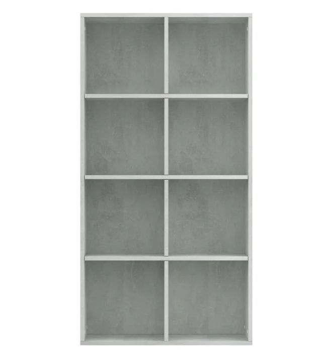 Bibliothèque bois gris effet béton Athena 66 cm - Photo n°4
