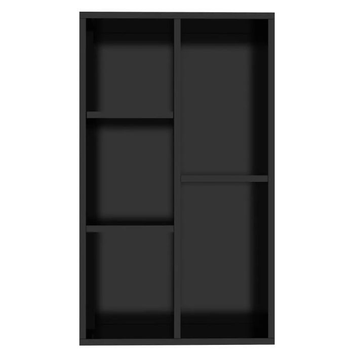 Bibliothèque bois noir brillant Athena 45 cm - Photo n°6