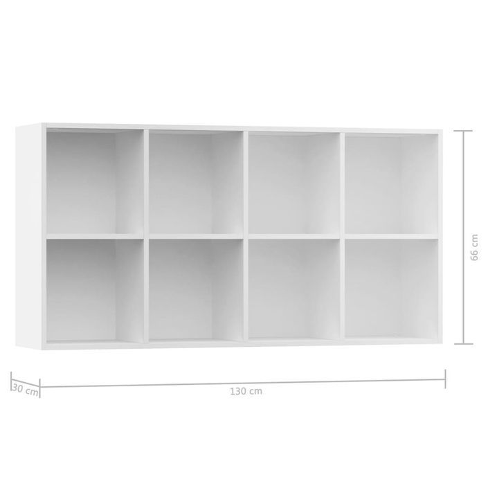 Bibliothèque/Buffet Blanc 66 x 30 x 130 cm - Photo n°12