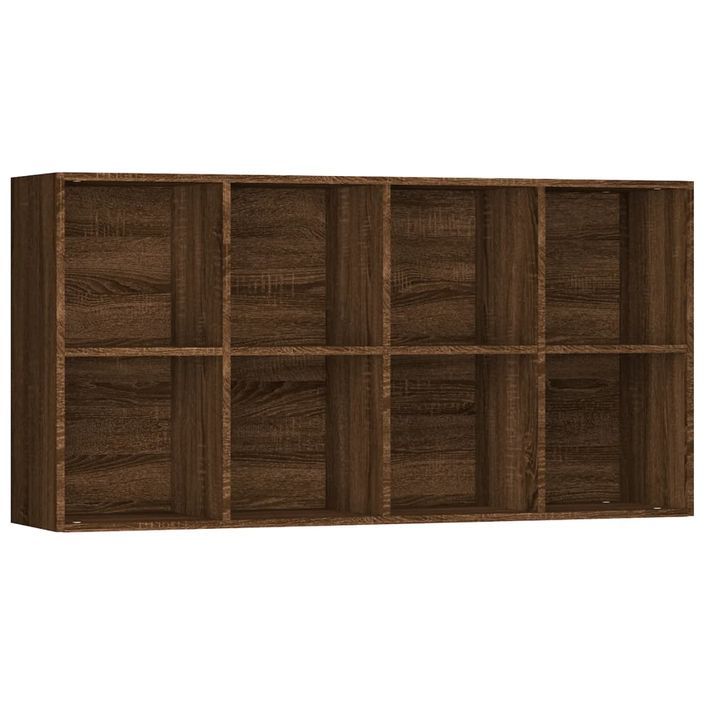 Bibliothèque/Buffet Chêne marron 66x30x130 cm Bois d'ingénierie - Photo n°6