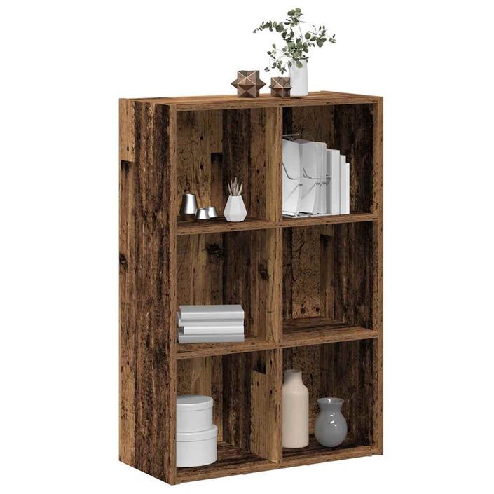 Bibliothèque/Buffet vieux bois 66x30x98 cm bois d'ingénierie - Photo n°1