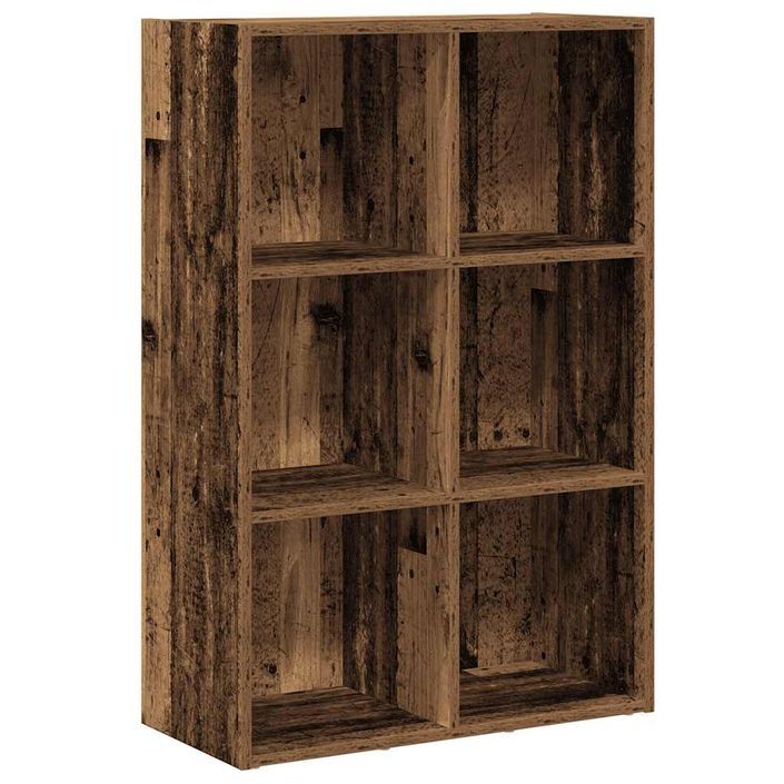 Bibliothèque/Buffet vieux bois 66x30x98 cm bois d'ingénierie - Photo n°2