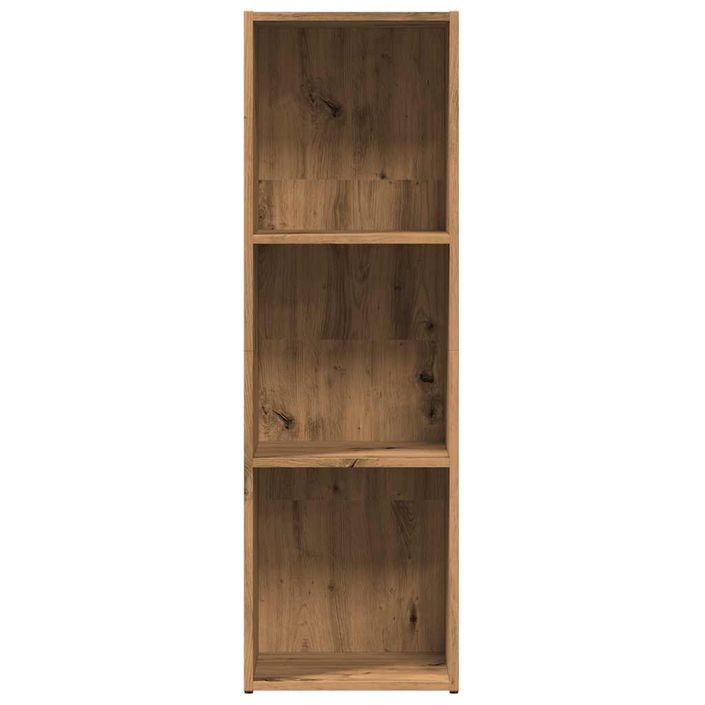 Bibliothèque chêne artisanal 36x30x114 cm bois d'ingénierie - Photo n°5