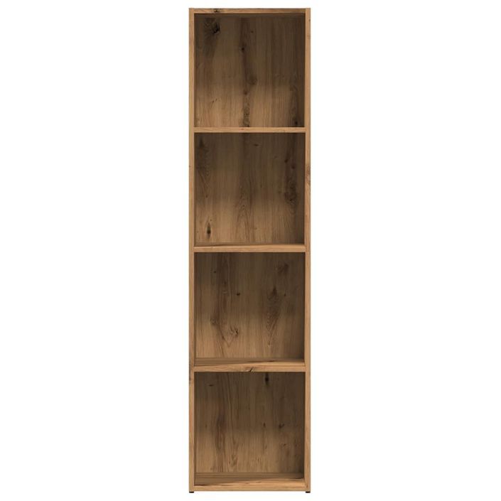 Bibliothèque chêne artisanal 36x30x114 cm bois d'ingénierie - Photo n°5