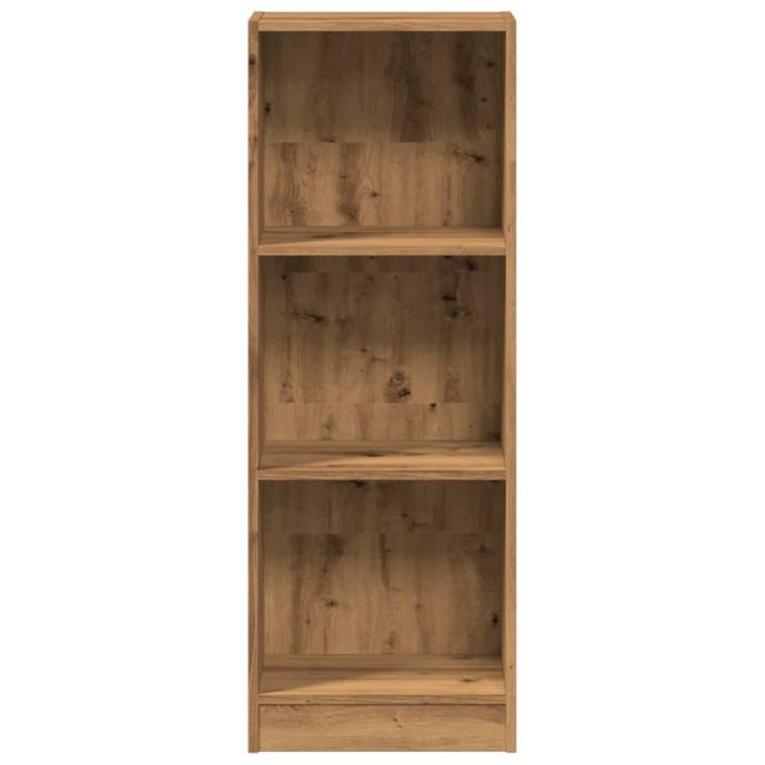 Bibliothèque chêne artisanal 40x24x109 cm bois d'ingénierie - Photo n°4