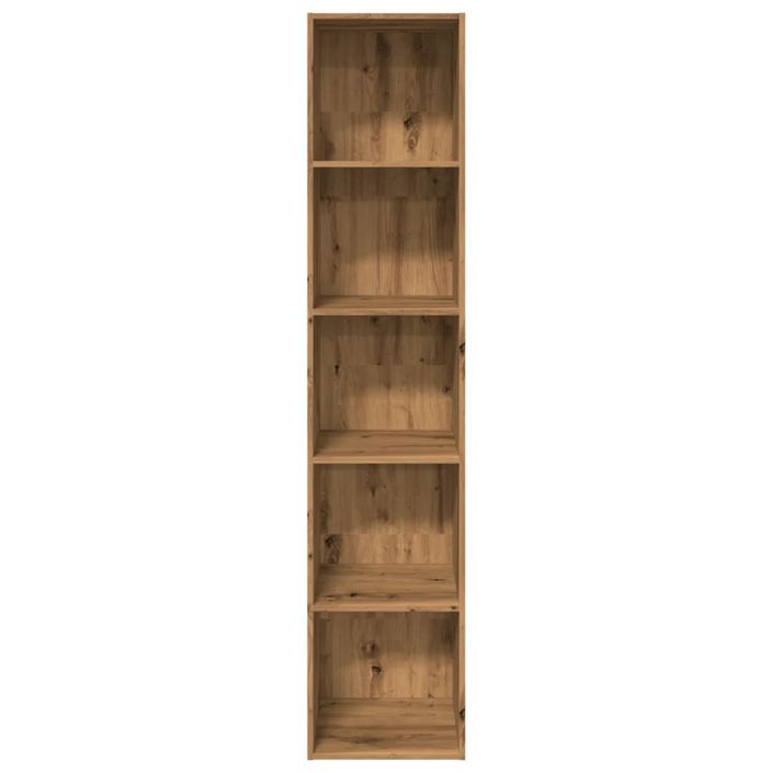 Bibliothèque chêne artisanal 40x30x189 cm bois d'ingénierie - Photo n°4