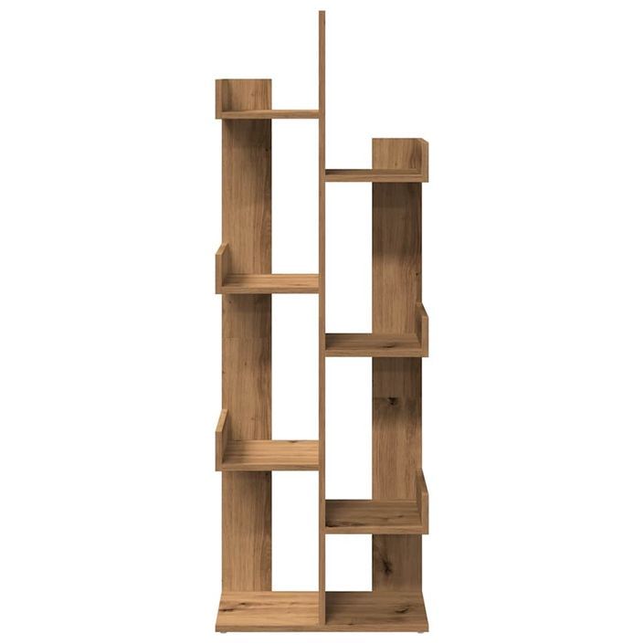 Bibliothèque chêne artisanal 48x25,5x140 cm bois d'ingénierie - Photo n°4