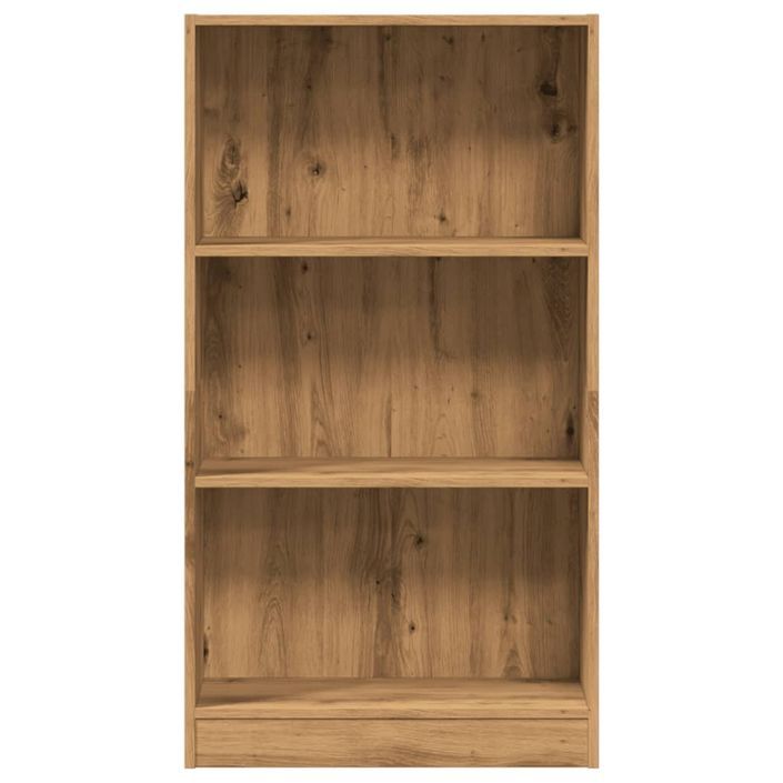 Bibliothèque chêne artisanal 60x24x109 cm bois d'ingénierie - Photo n°4