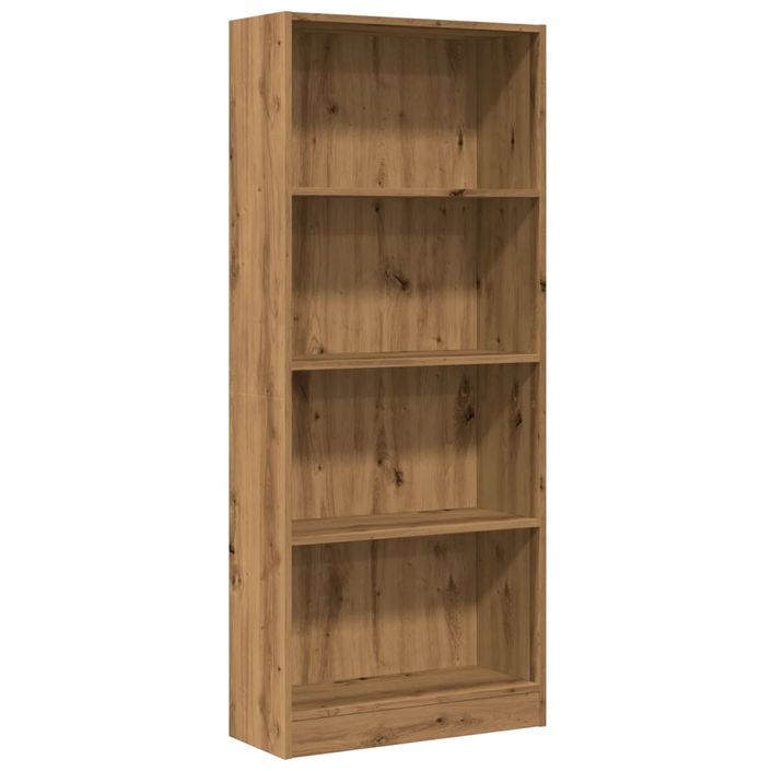 Bibliothèque chêne artisanal 60x24x143 cm bois d'ingénierie - Photo n°2