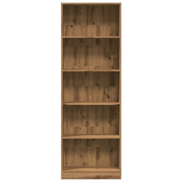 Bibliothèque chêne artisanal 60x24x176 cm bois d'ingénierie - Photo n°4