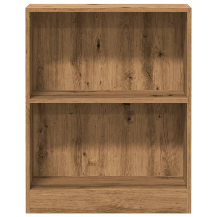 Bibliothèque chêne artisanal 60x24x76 cm bois d'ingénierie - Photo n°4