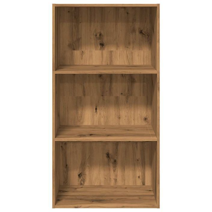 Bibliothèque chêne artisanal 60x30x114 cm bois d'ingénierie - Photo n°4