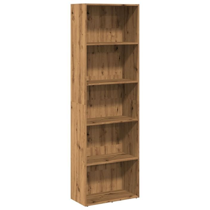 Bibliothèque chêne artisanal 60x30x189 cm bois d'ingénierie - Photo n°2