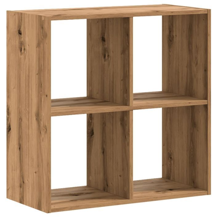 Bibliothèque chêne artisanal 68,5x32x68,5 cm bois d'ingénierie - Photo n°2