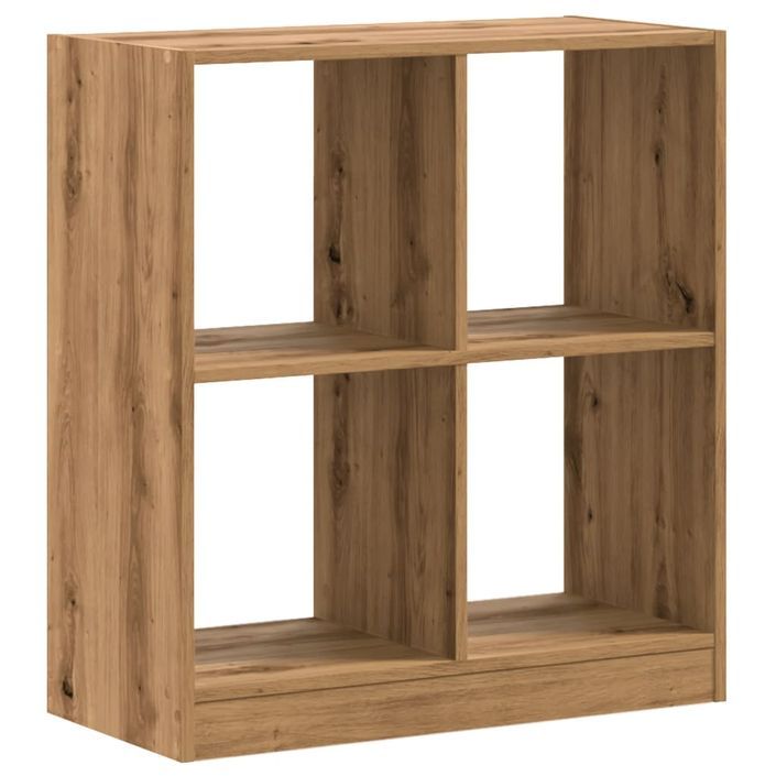 Bibliothèque chêne artisanal 68,5x32x75 cm bois d'ingénierie - Photo n°6