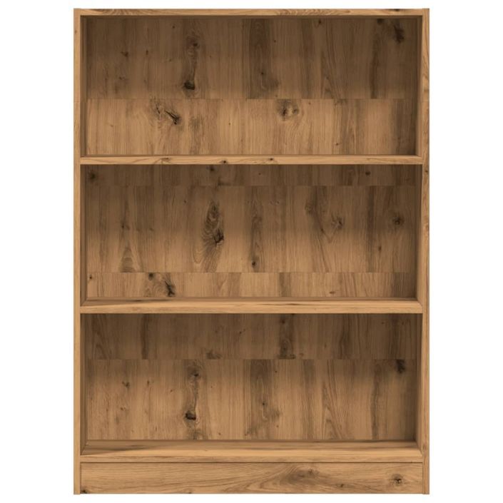 Bibliothèque chêne artisanal 80x24x109 cm bois d'ingénierie - Photo n°4