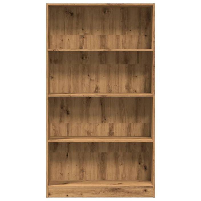 Bibliothèque chêne artisanal 80x24x143 cm bois d'ingénierie - Photo n°4