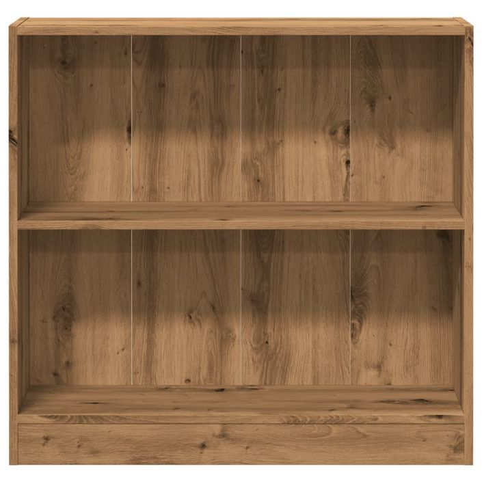 Bibliothèque chêne artisanal 80x24x76 cm bois d'ingénierie - Photo n°4