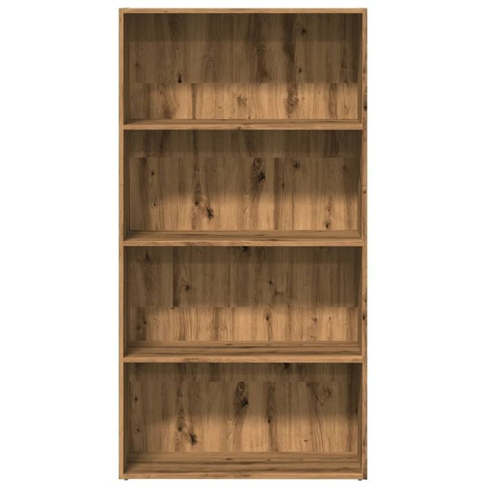 Bibliothèque chêne artisanal 80x30x152 cm bois d'ingénierie - Photo n°4